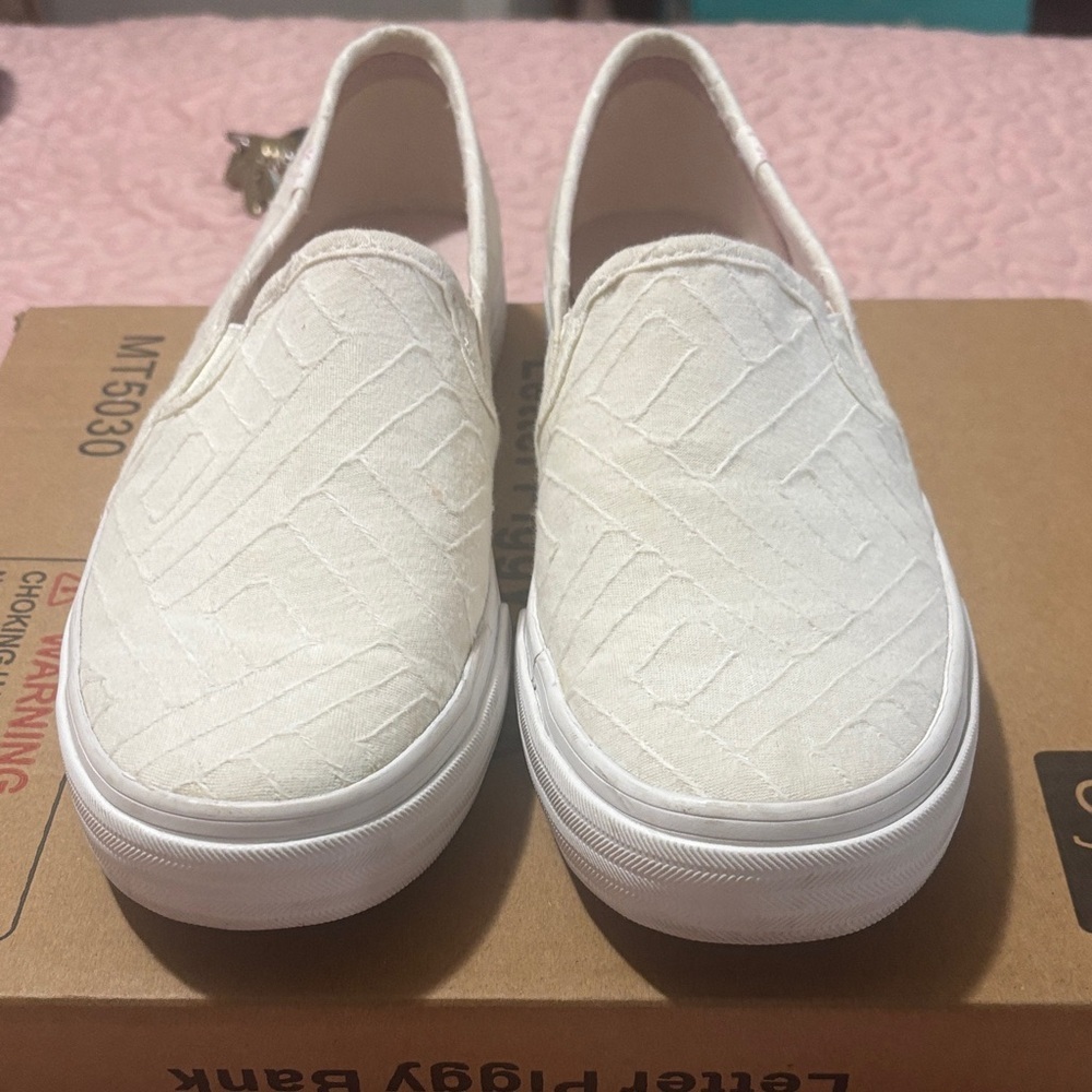 Keds Women's Cream Quilted Slip-On Sneakers